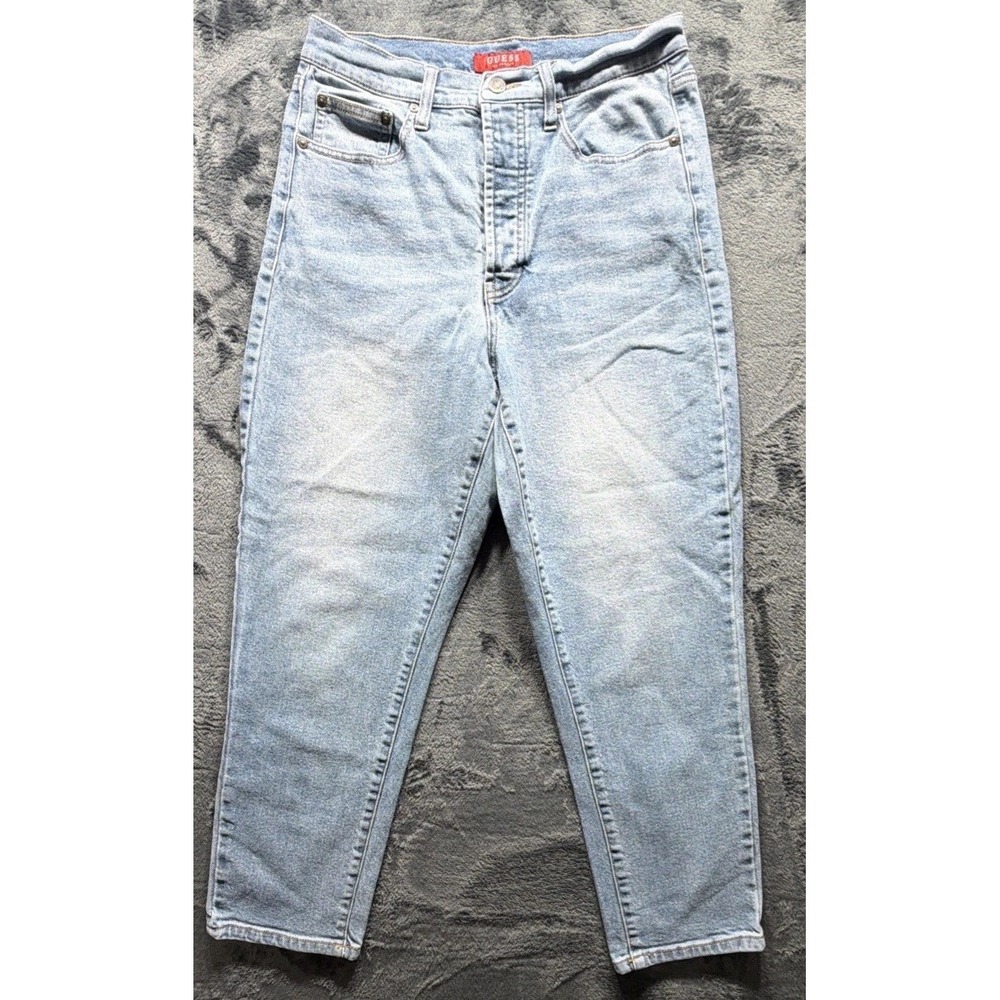 Guess Jeans Men's 29x25 Blue Medium Wash Tapered Button Fly